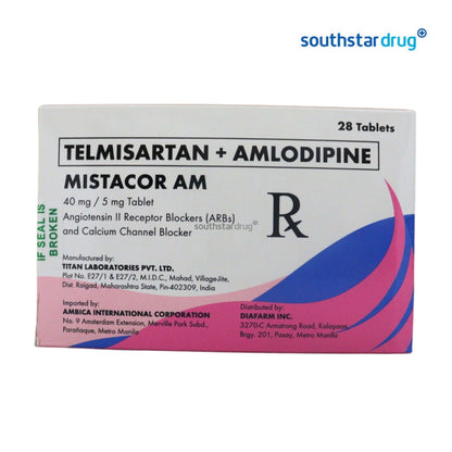 Rx: Mistacor AM 40mg/5mg Tablet