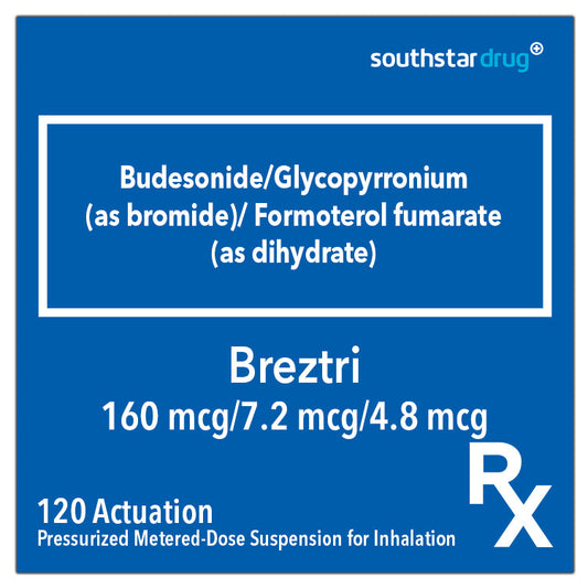 Rx: Breztri 160mcg/7.2mcg/4.8mcg 120 Actuation Suspension for Inhalation