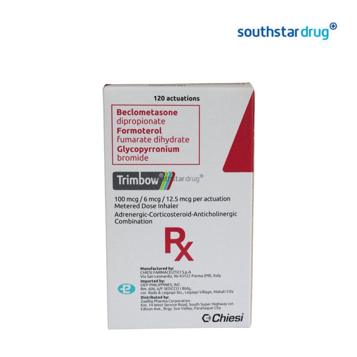 Rx: Trimbow 100mcg Inhaler