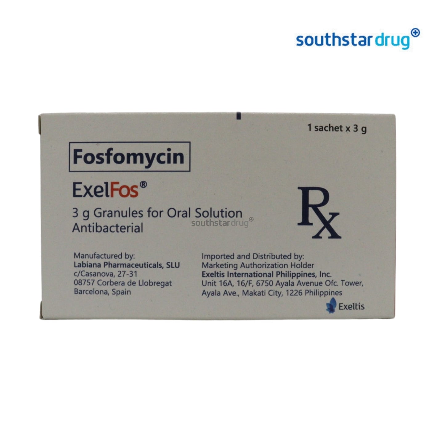 Rx: Exelfos 3g Granules for Oral Solution