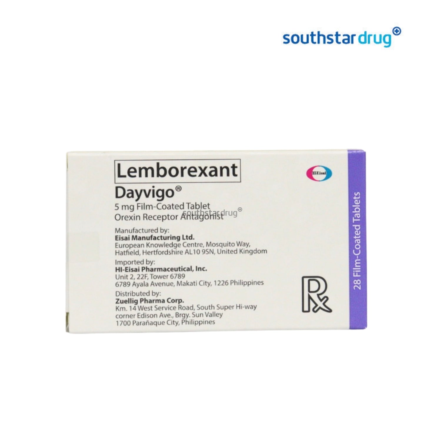 Rx: Dayvigo 5mg Film-coated Tablet
