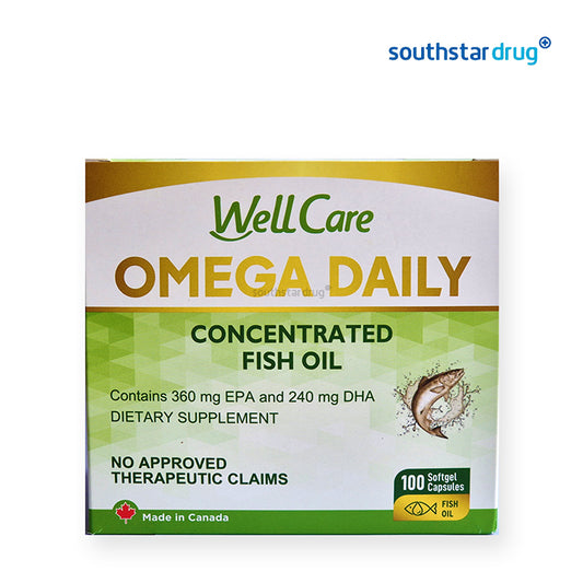 Wellcare Omega Daily Softgel Capsules (10pcs) – Wellness Supplement, Daily Nutrition Support