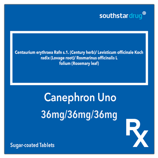 Rx: Canephron Uno 36mg/36mg/36mg Sugar-coated Tablet