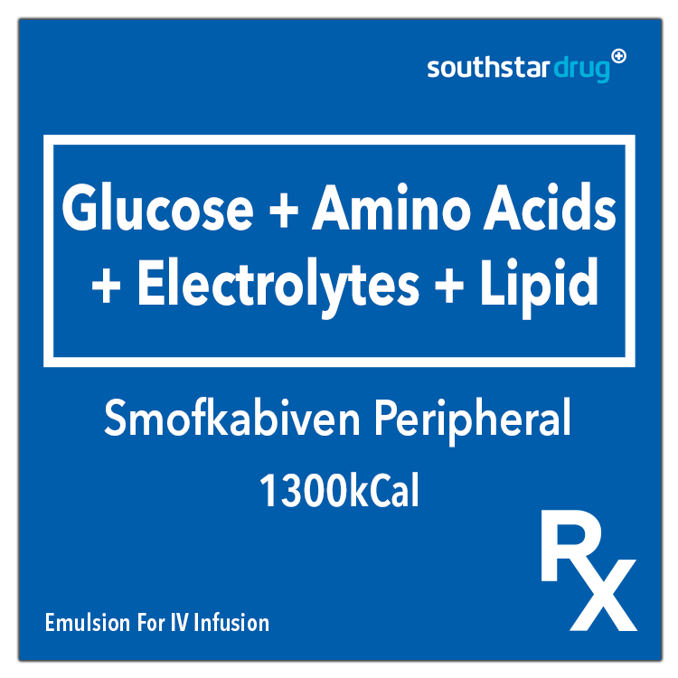 Rx: Smofkabiven Peripheral 1300kcal Emulsion For IV Infusion
