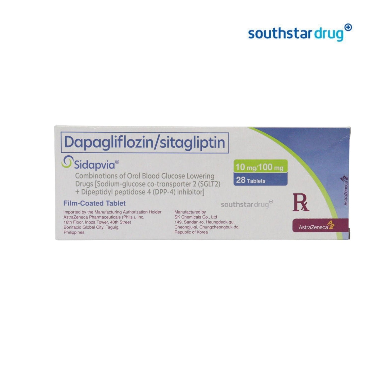 Rx: Sidapvia 10mg/100mg 1pc. Film-coated Tablet