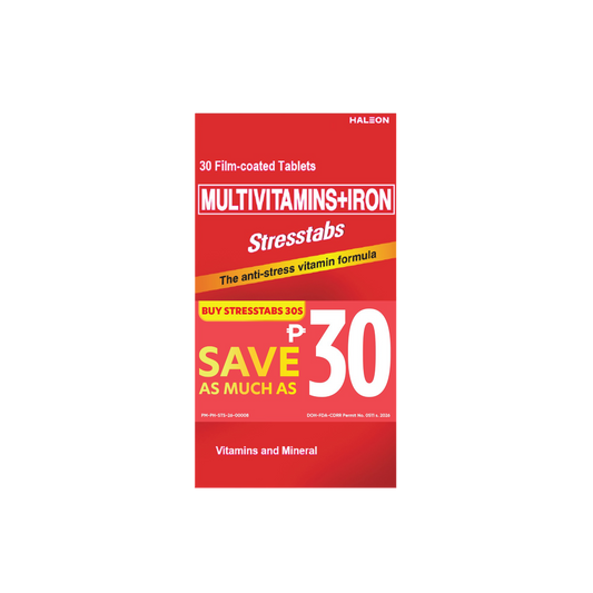 Stresstabs Multivitamins 30pcs. Film-coated Tablets Save as much as P30