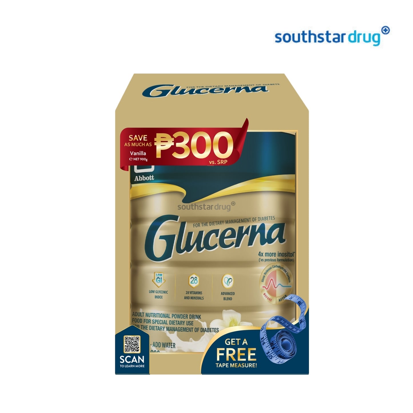 Glucerna Vanilla 900g (Save ₱300)