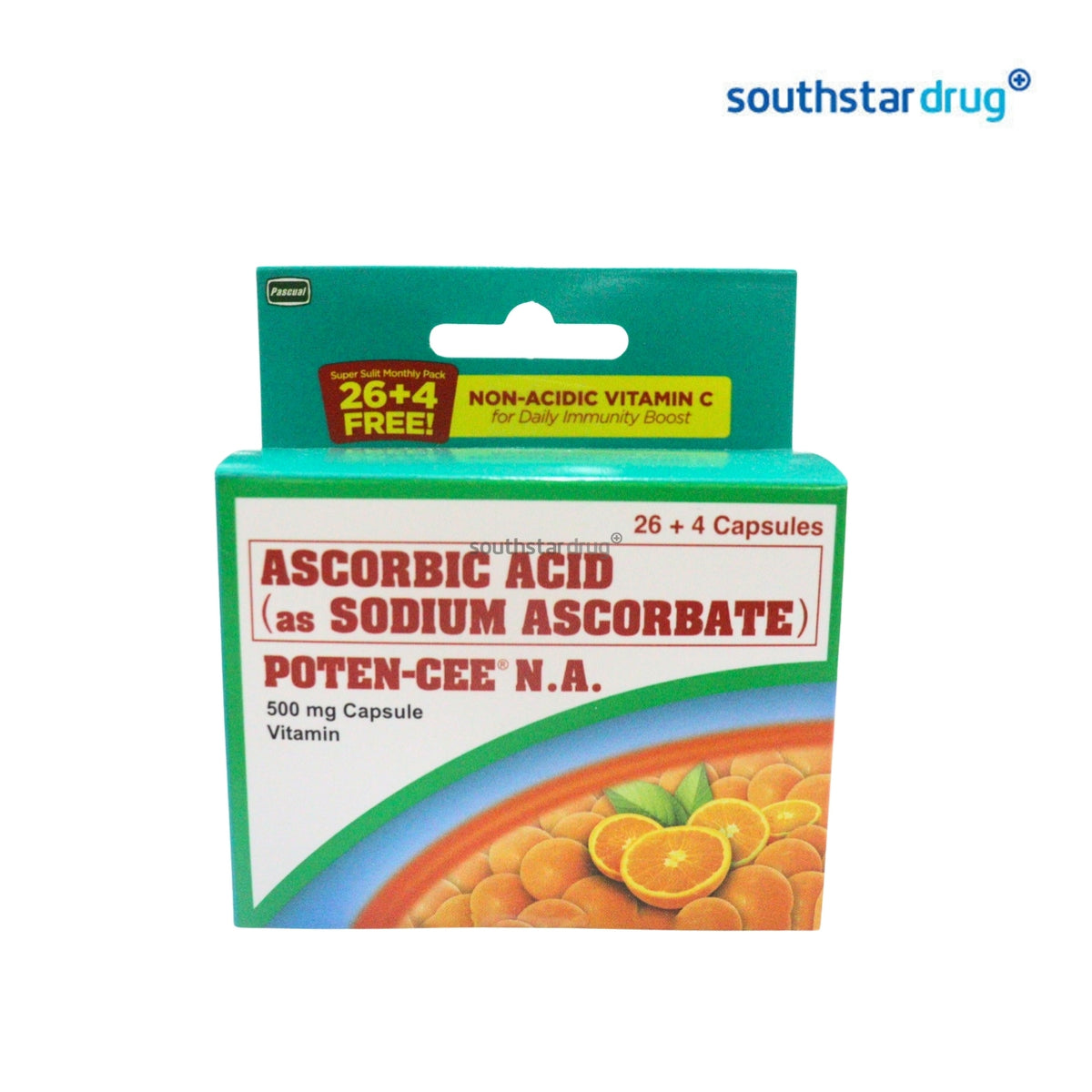 Potencee Non-Acidic 500mg Capsules 26+4 Pack
