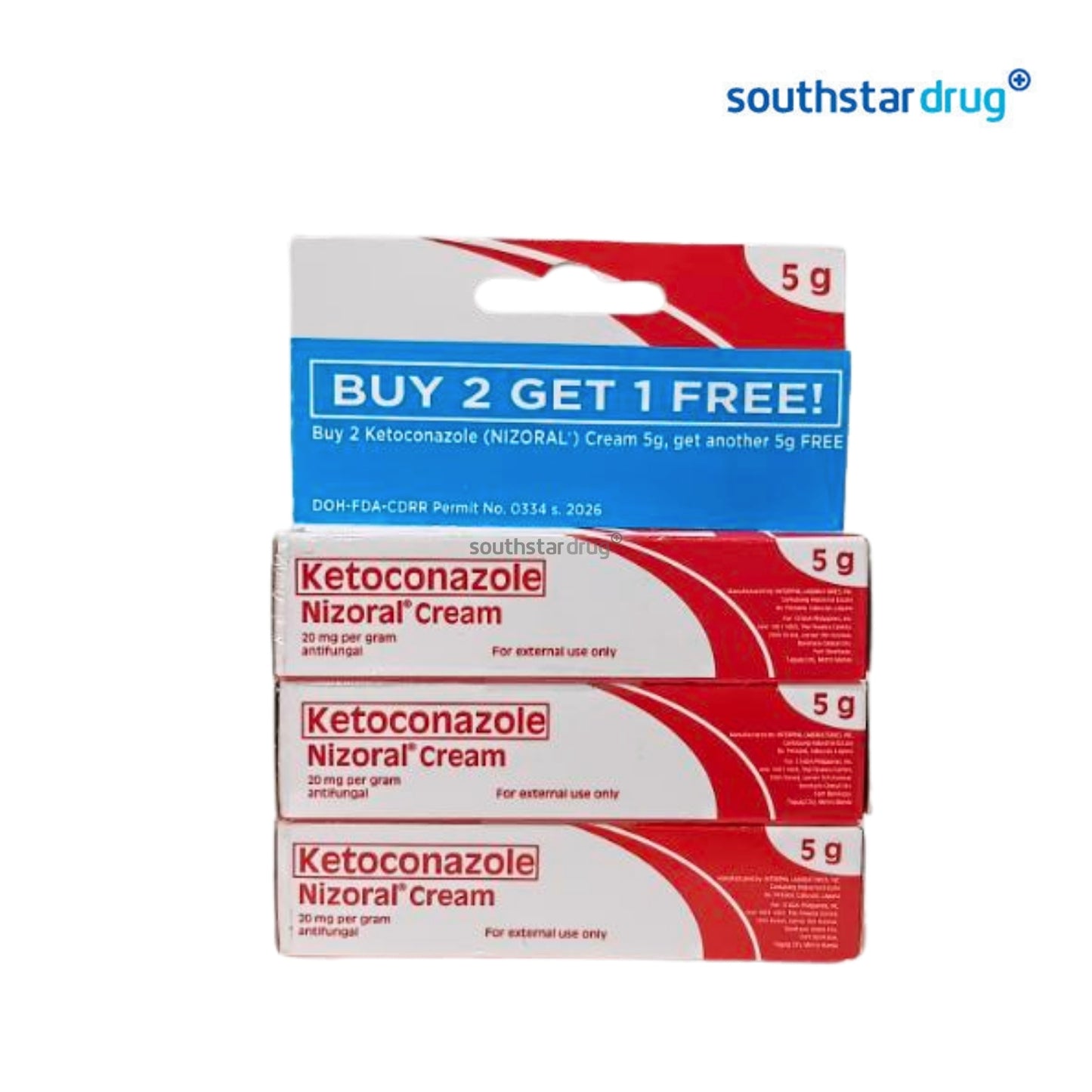 Nizoral Cream 20mg/5g 2+1 (3 Tubes) – Antifungal