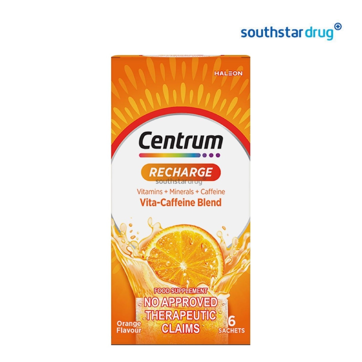 Centrum Recharge Orange Vita-Caffeine Blend Powder 5g (6 Sachets)