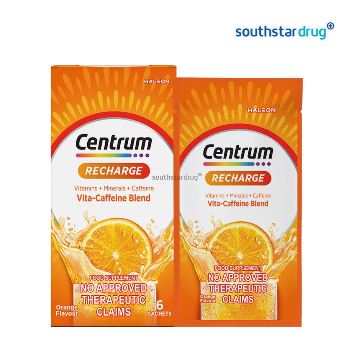 Centrum Recharge Orange Vita-Caffeine Blend Powder 5g (6 Sachets)