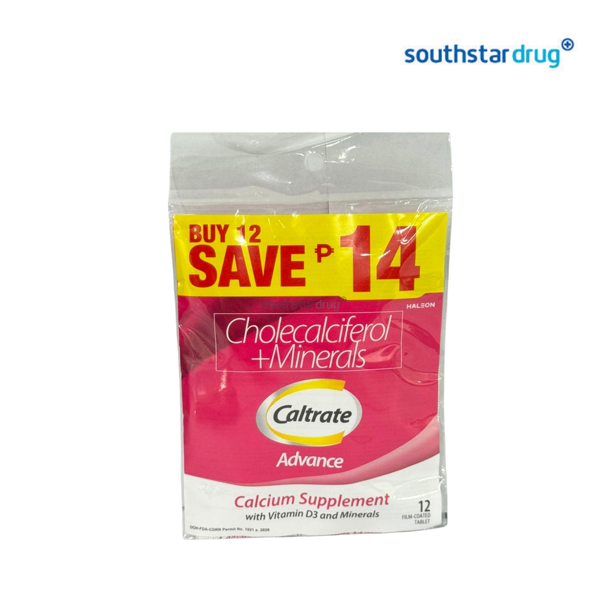 Caltrate Advance Calcium and Vitamin D3 Film-Coated Tablet (12 Tablets) – Calcium and Bone Support