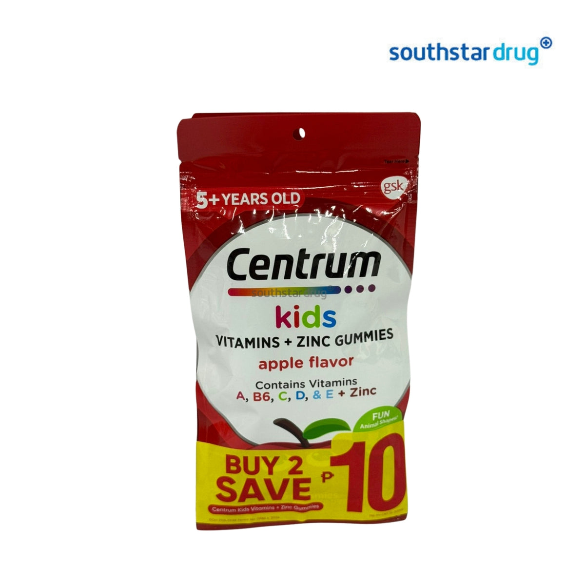 Centrum Kids Gummies Apple 30s (2 Sachets) – Multivitamin Support for Children