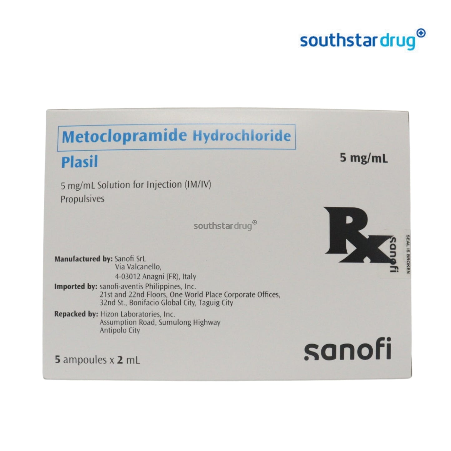 Rx: Plasil Ampule 2ml