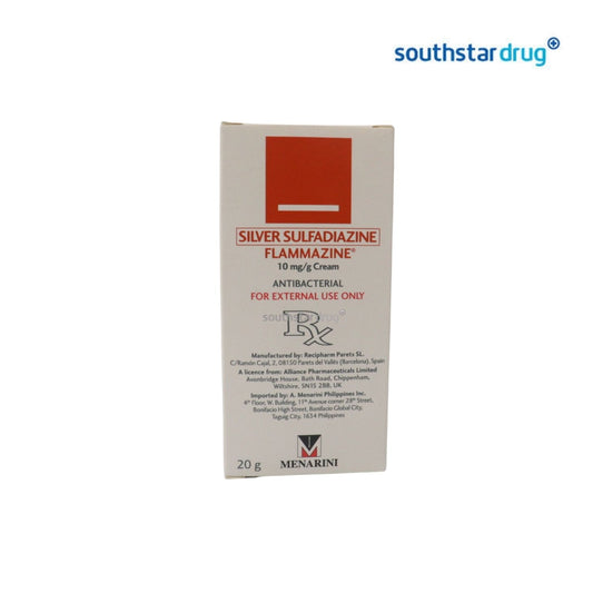 Rx: Flammazine 1% 20 g Cream