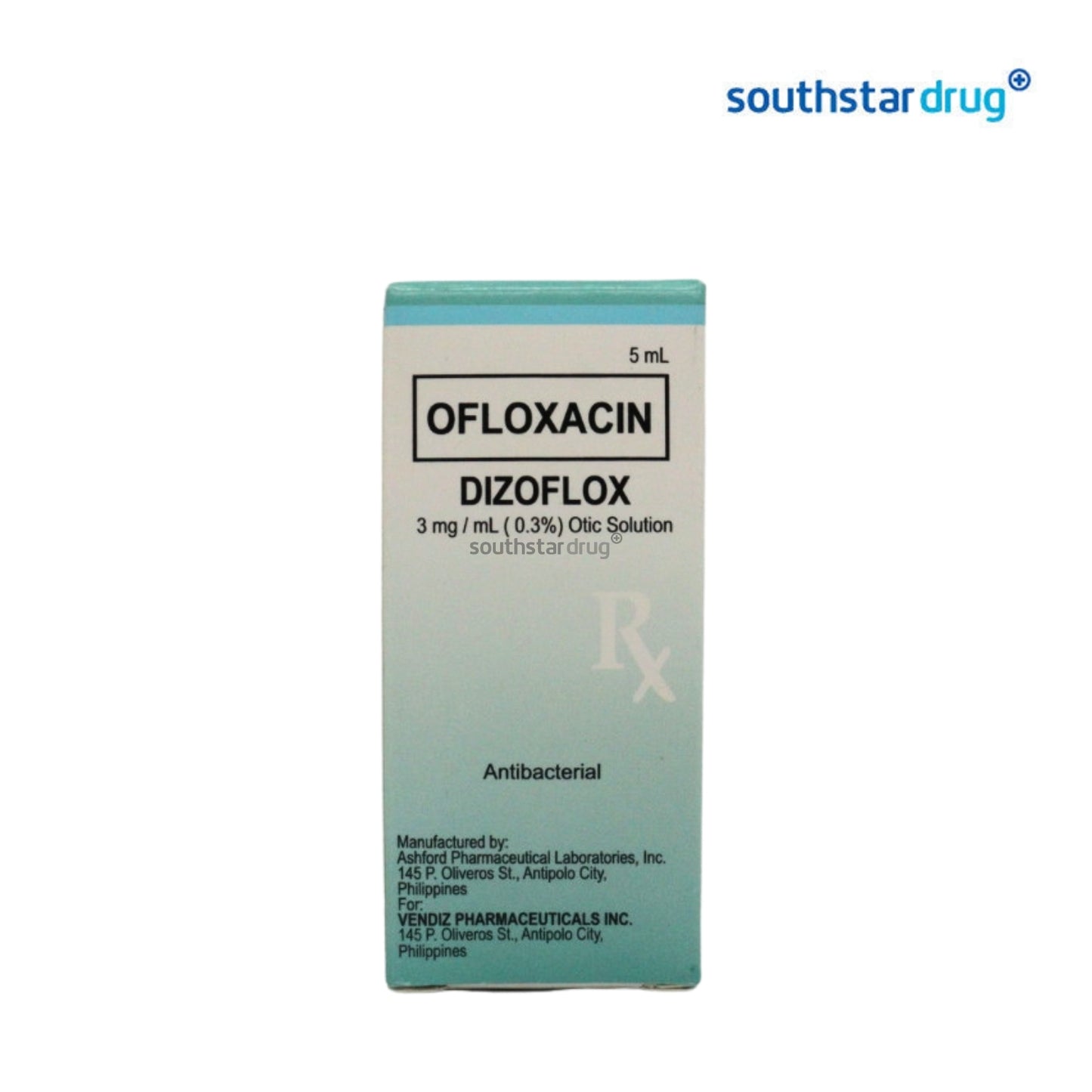 Rx: Dizoflox 3mg /ml 5ml Otic Solution