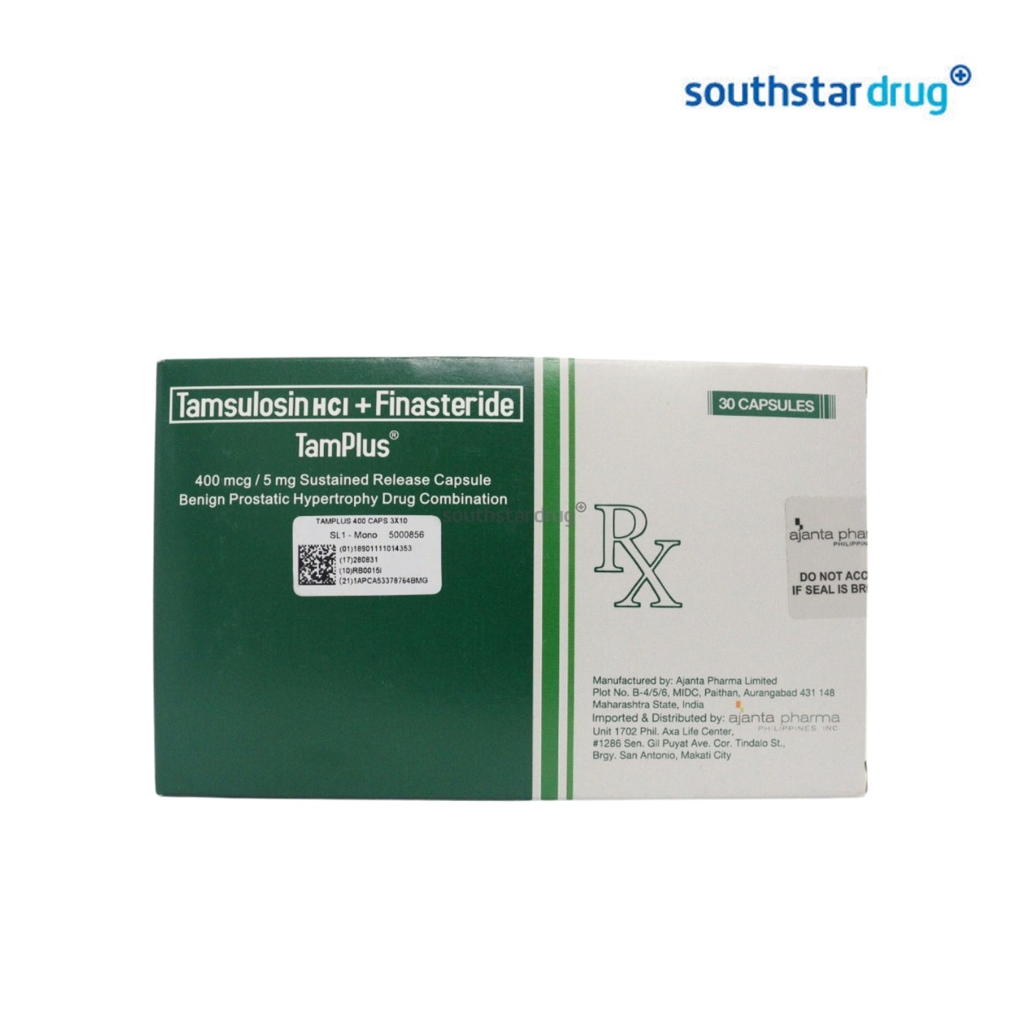 Rx: Tamplus 400mcg / 5mg Capsule