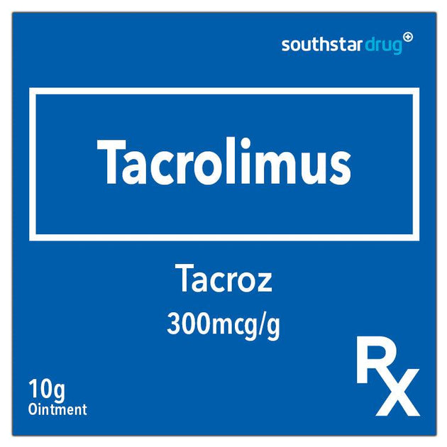 Buy Rx: Tacroz 300 mcg/g (0.03% w/w) Ointment 10g Online | Southstar Drug