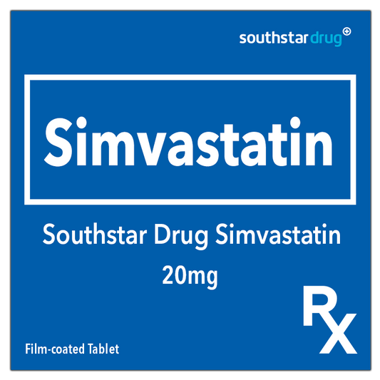 Rx: Southstar Drug Simvastatin 20mg Film-coated Tablet