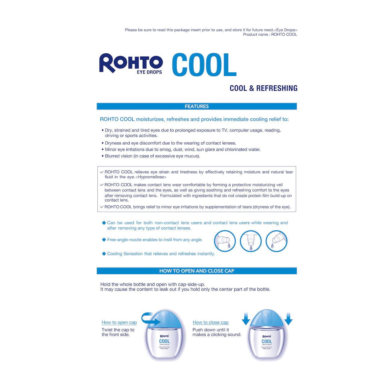 Rohto Cool Eye Drops 13ml - Southstar Drug