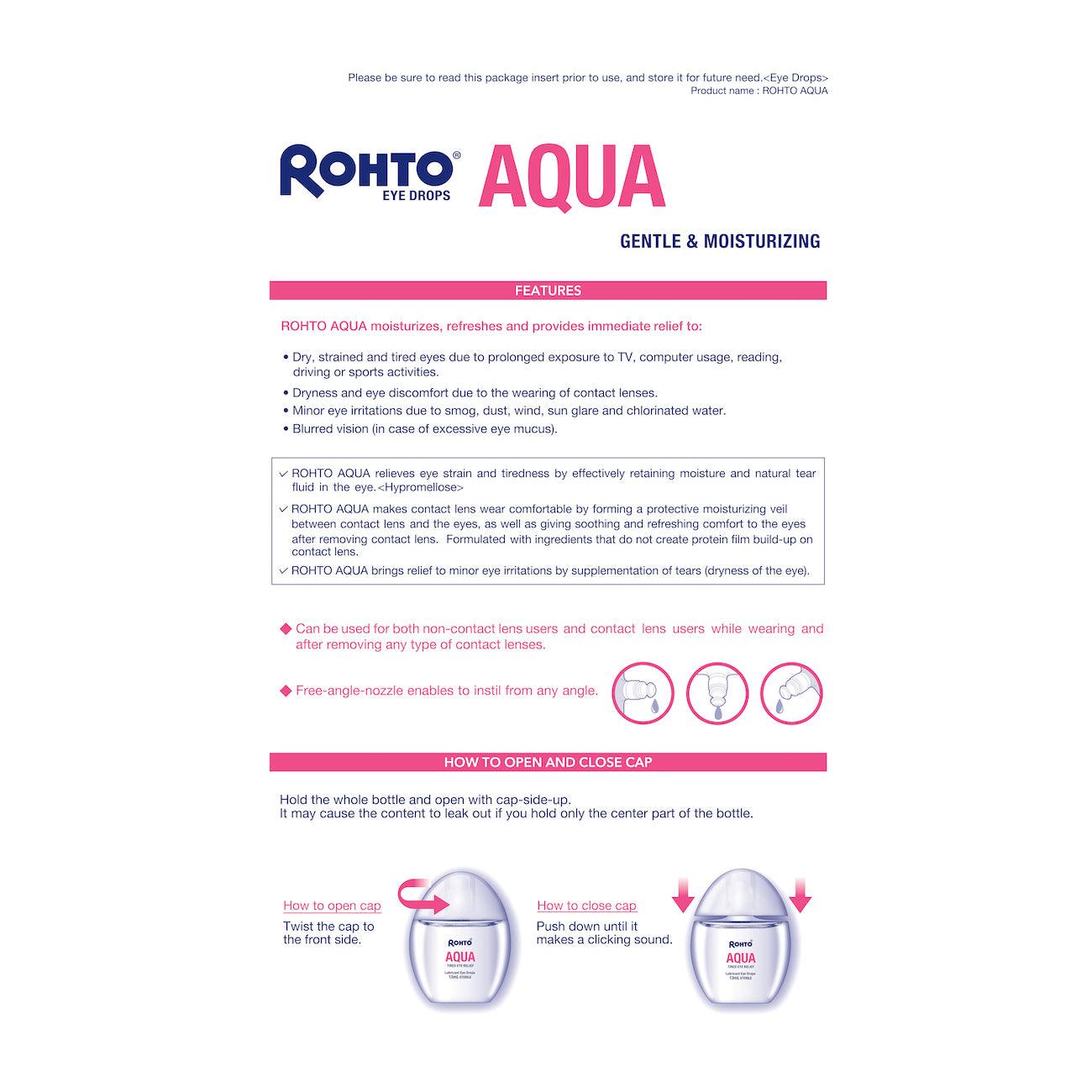 Rohto Aqua Eye Drops 13ml - Southstar Drug