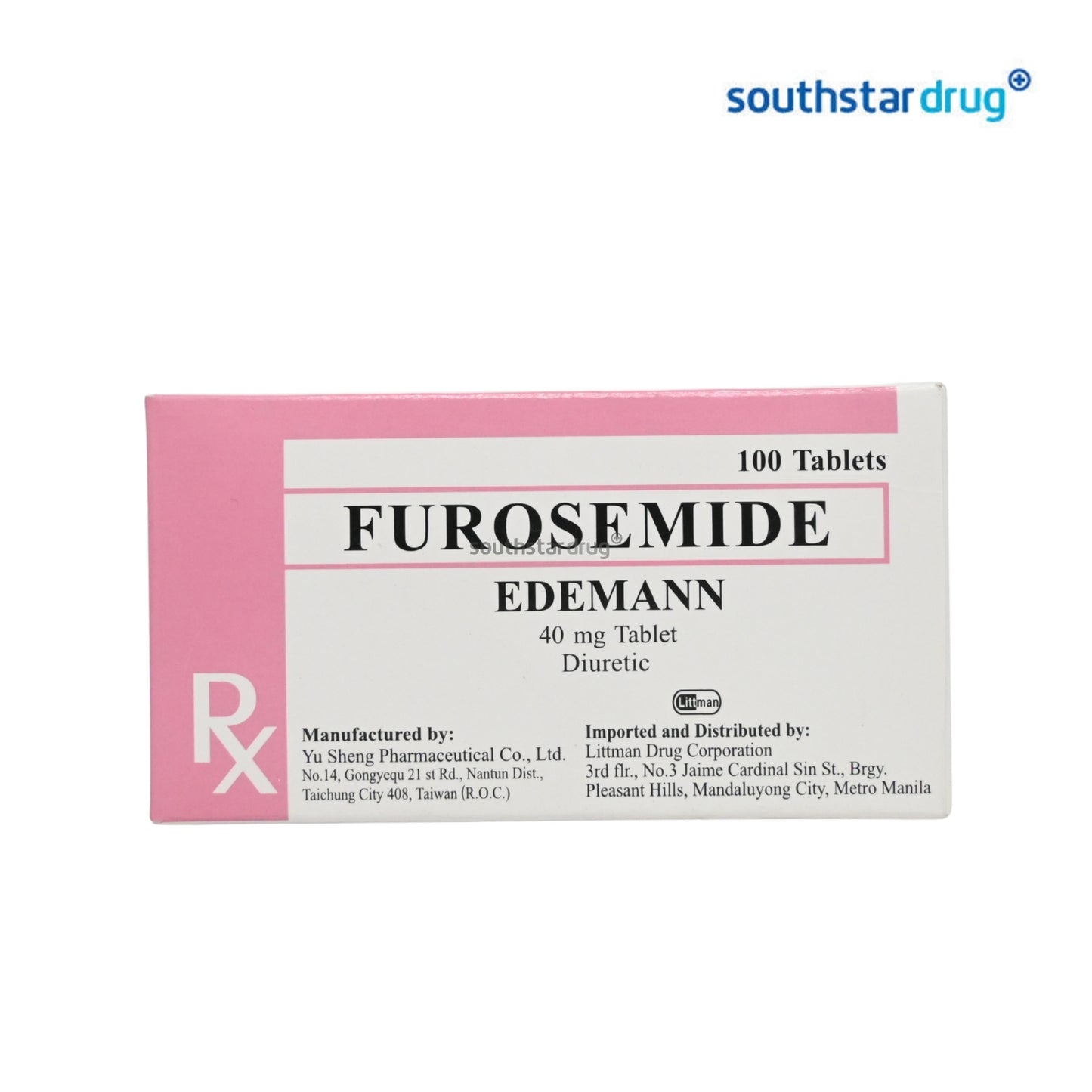 Rx: Edemann Furosemide 40mg Tablet
