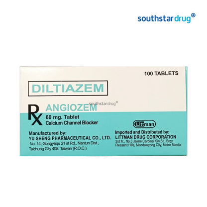 Rx: Angiozem Diltiazem 60mg Tablet