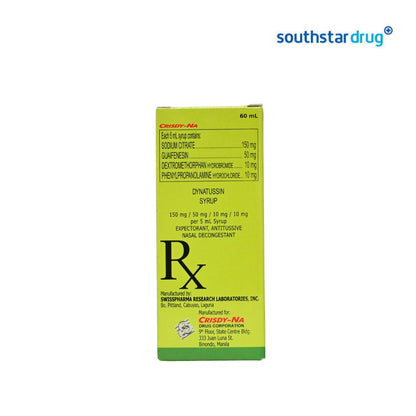 Rx: Dynatussin 250mg 60ml Syrup