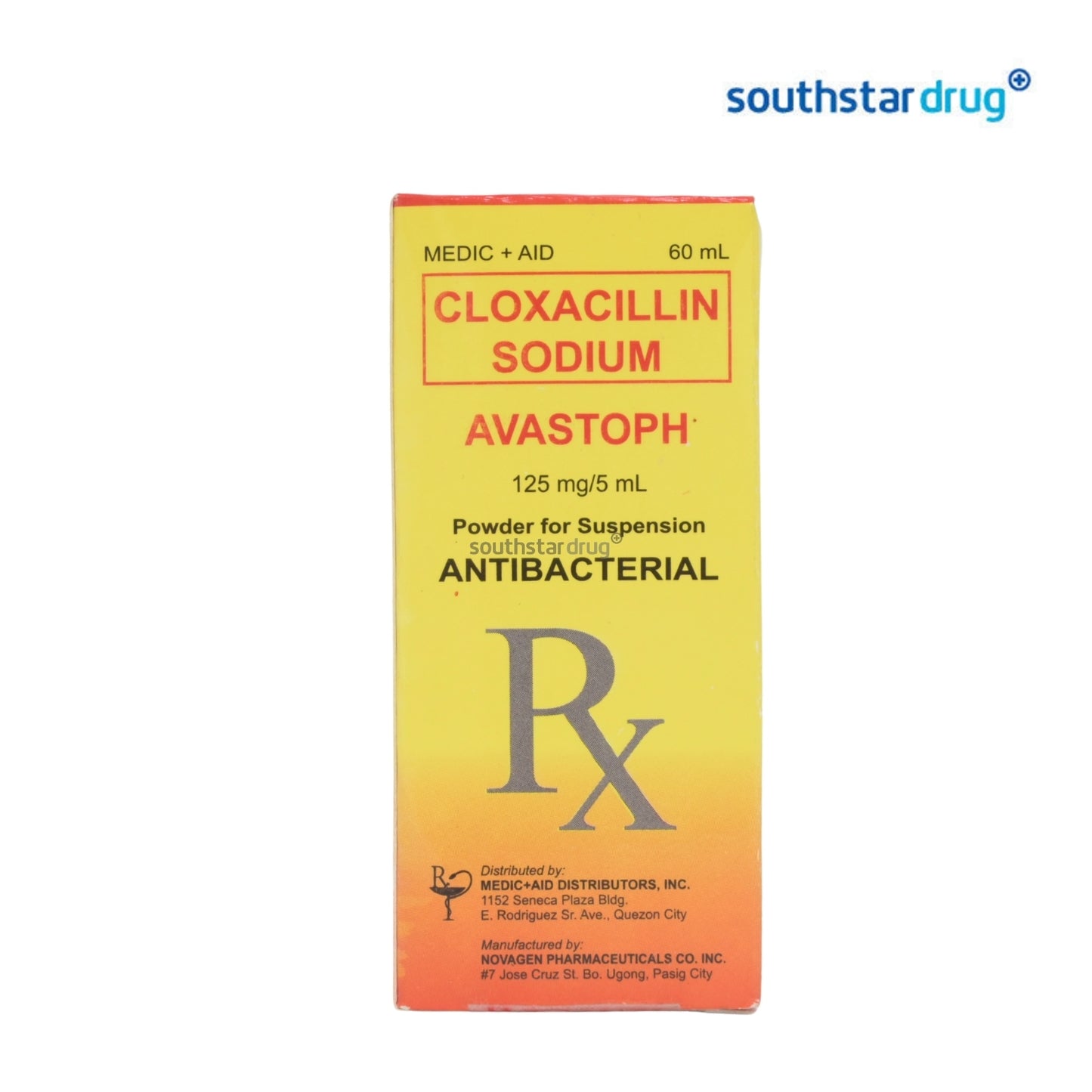 Rx: Avastoph 125mg / 5ml 60ml Suspension