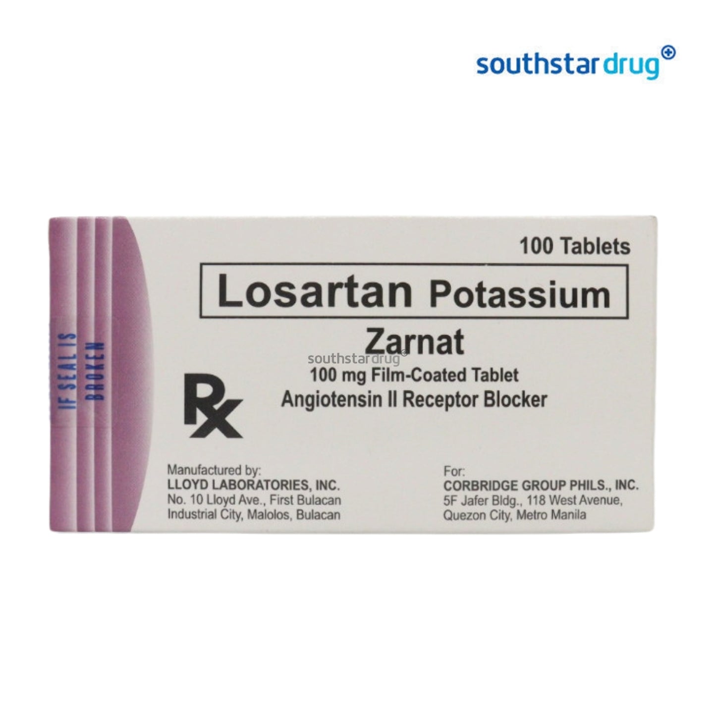 Rx: Zarnat 100mg Tablet