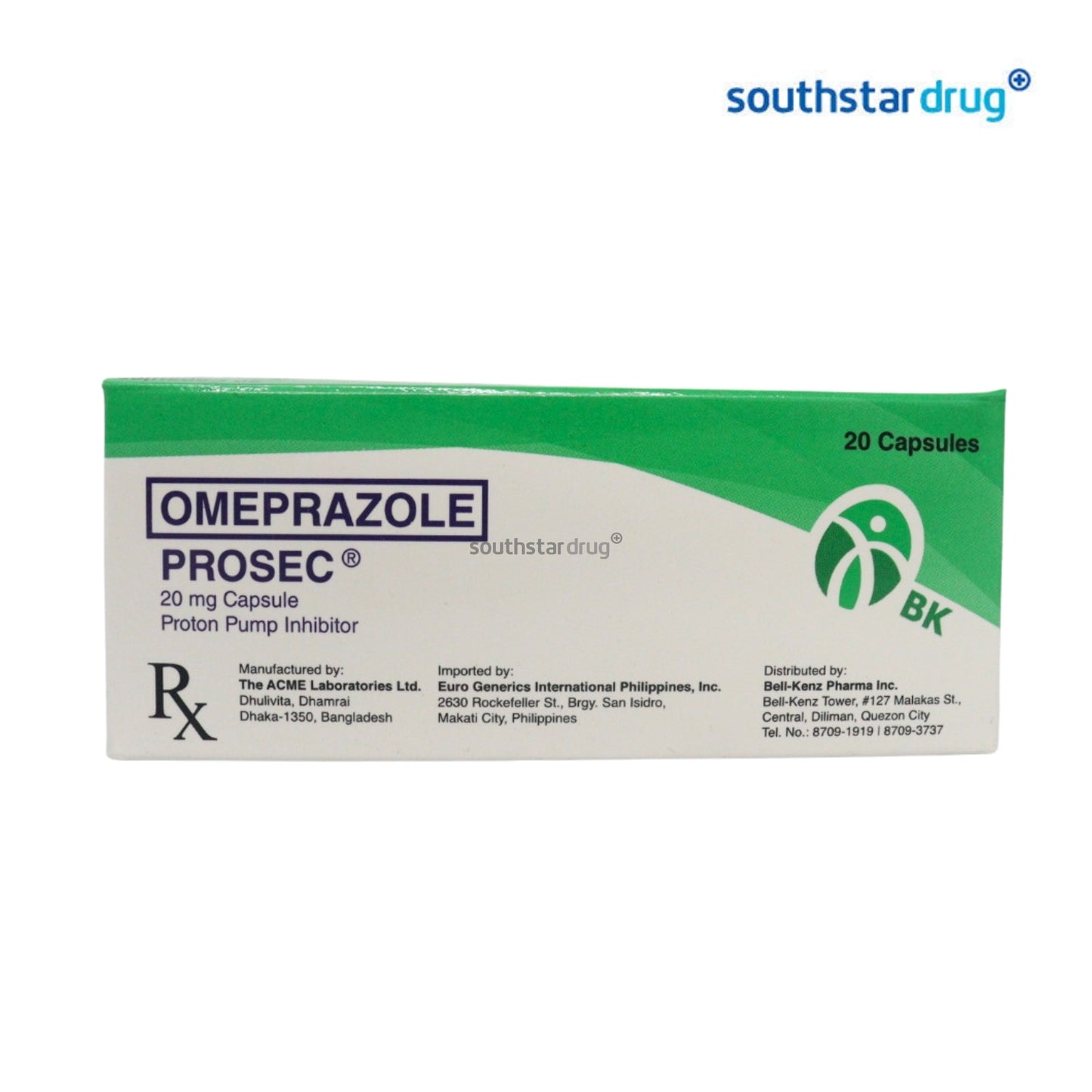 Rx: Prosec 20mg Capsule