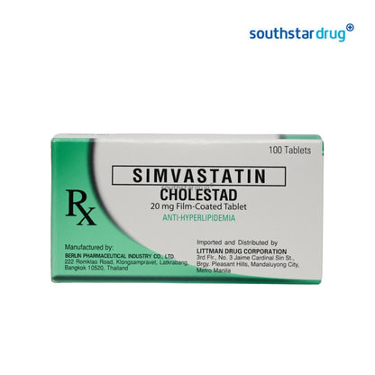 Rx: Cholestad 20mg Tablet