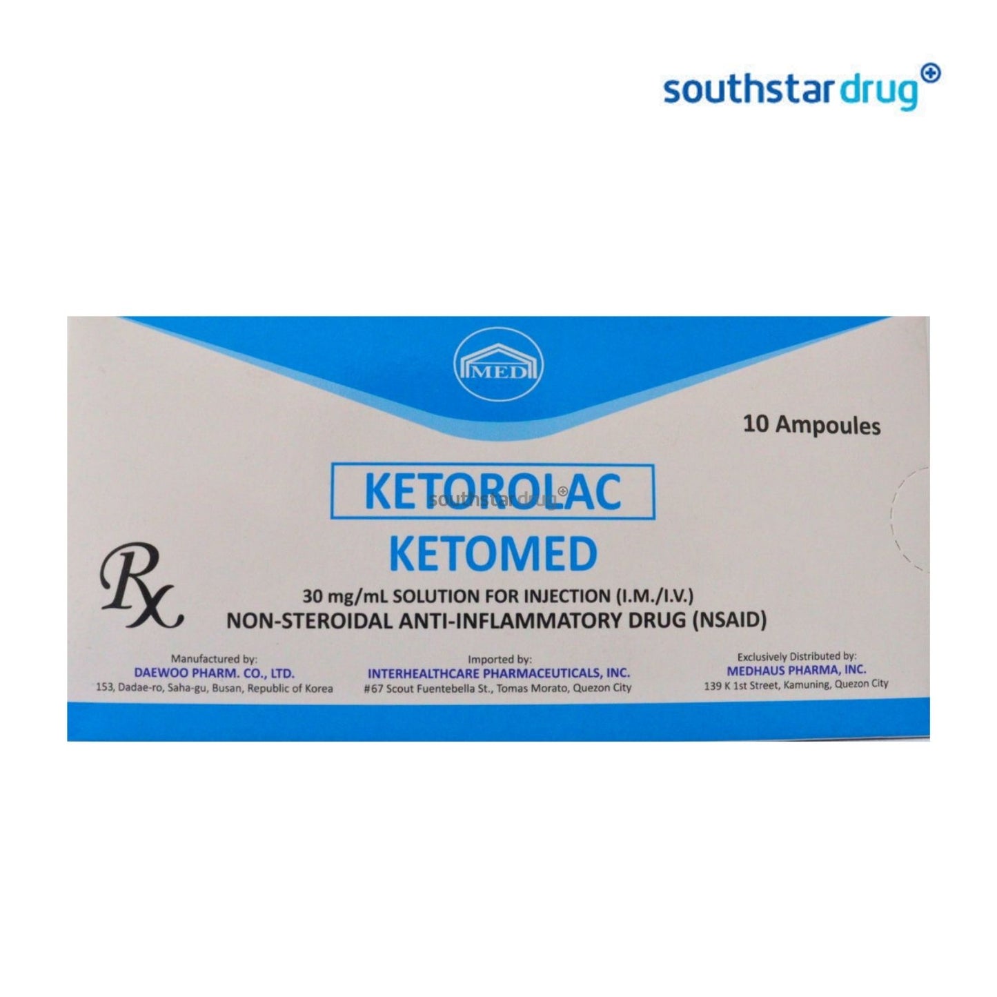 Rx: Ketomed 30mg /ml Ampule