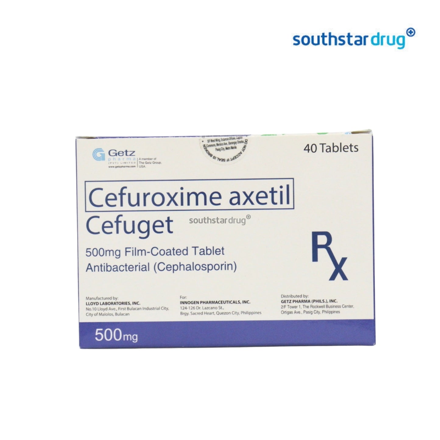 Rx: Cefuget 500mg Tablet