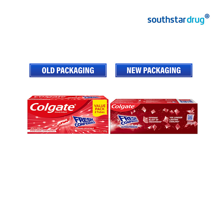 Colgate Fresh Confidence Cooling Crystals Spicy Fresh Toothpaste 120g Twin Pack Save Up to 55%
