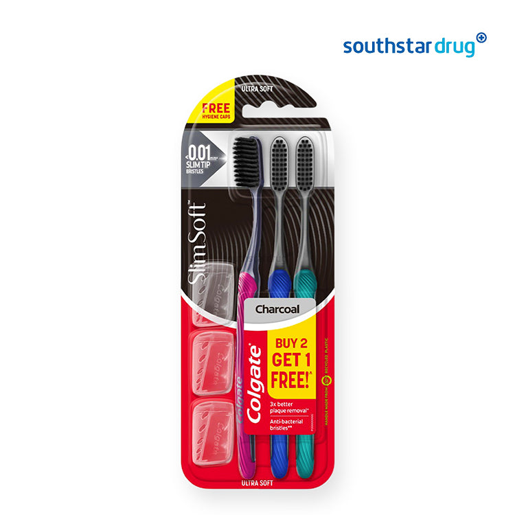 Colgate Slim Soft Charcoal Buy 2 Get 1 Free Toothbrush