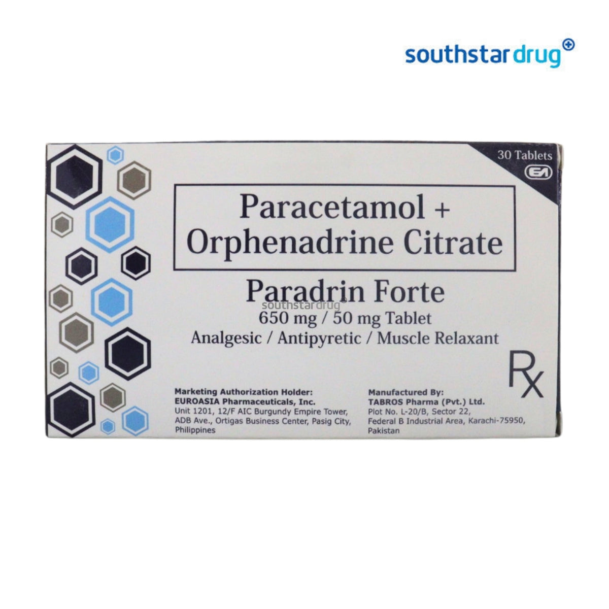 Rx: Paradrin Forte 650mg / 50mg Tablet