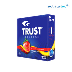 Trust Strawberry Scent Condom - 3s