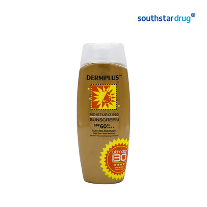 Dermplus Moisturizing Sunscreen Ultimate 130 SPF 60 PA++++ Sunblock Lotion 50ml