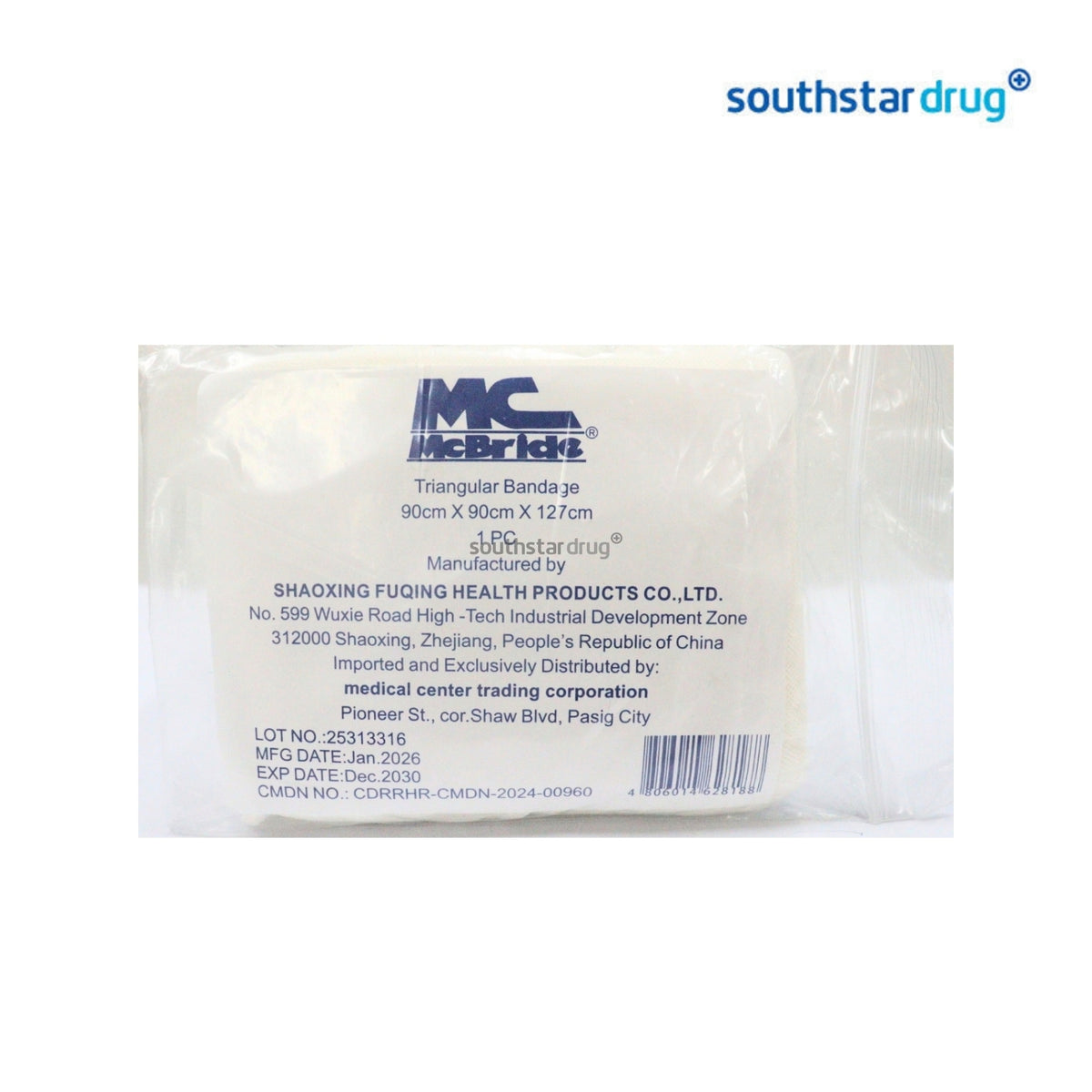 Mcbride Triangular Bandage 90cmx127cm 1pc