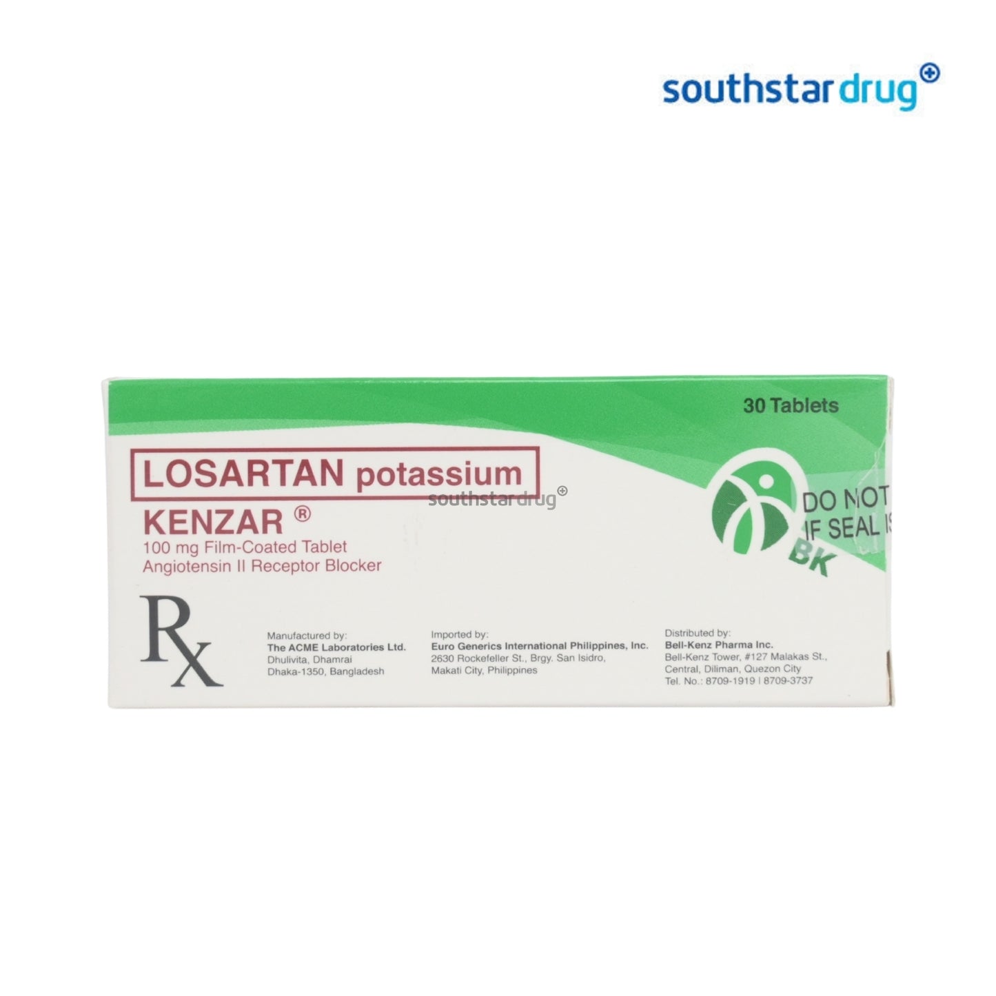 Rx: Kenzar 100mg Tablet