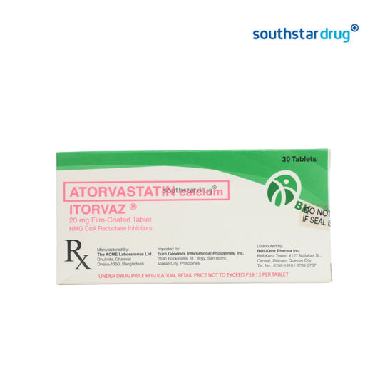 Rx: Itorvaz 20mg Tablet