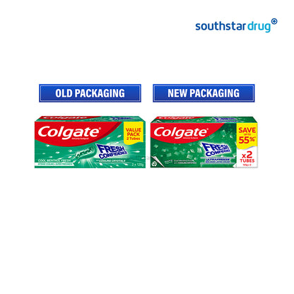 Colgate Fresh Confidence Cooling Crystals Cool Menthol Fresh Toothpaste 120g Twin Pack Save Up to 55%