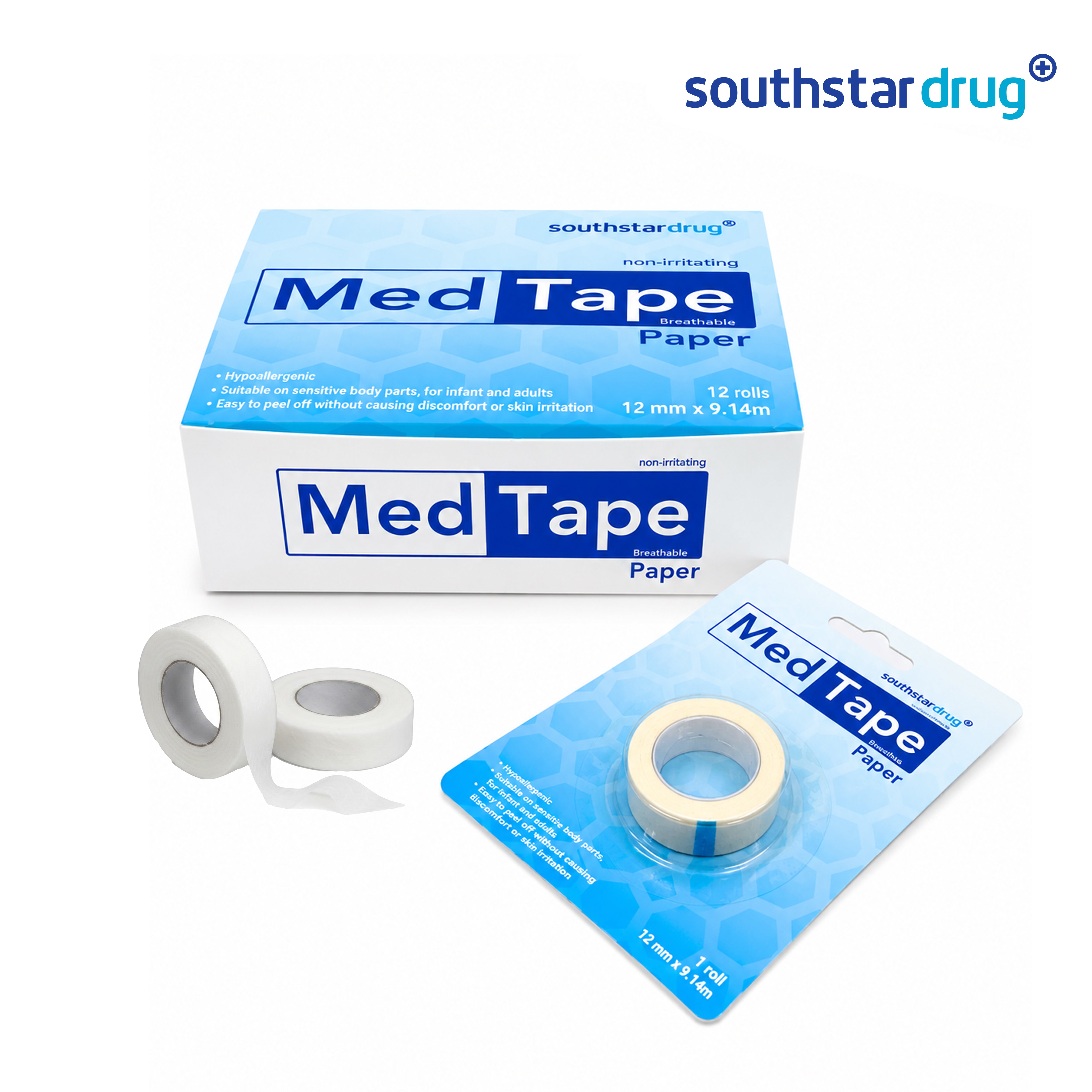 Southstar Drug Med Tape Paper 12 mm x 9.14 m - Southstar Drug
