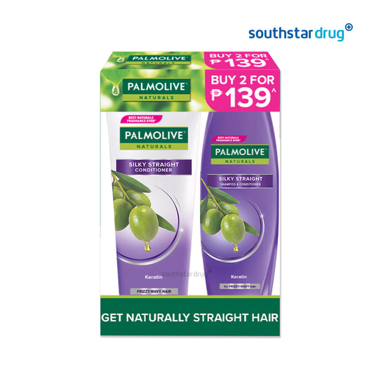 Palmolive Naturals Silky Straight Conditioner & Shampoo 90ml