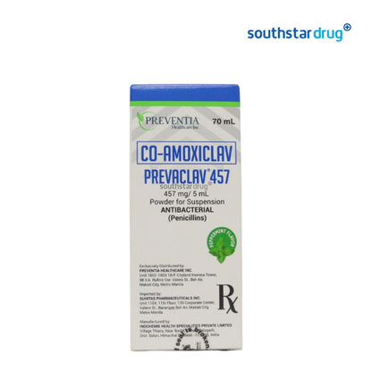 Rx: Prevaclav 457 457mg/5ml Suspension 70ml