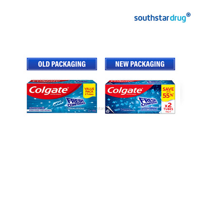 Colgate Fresh Confidence Peppermint Ice Toothpaste Twin Pack 120g