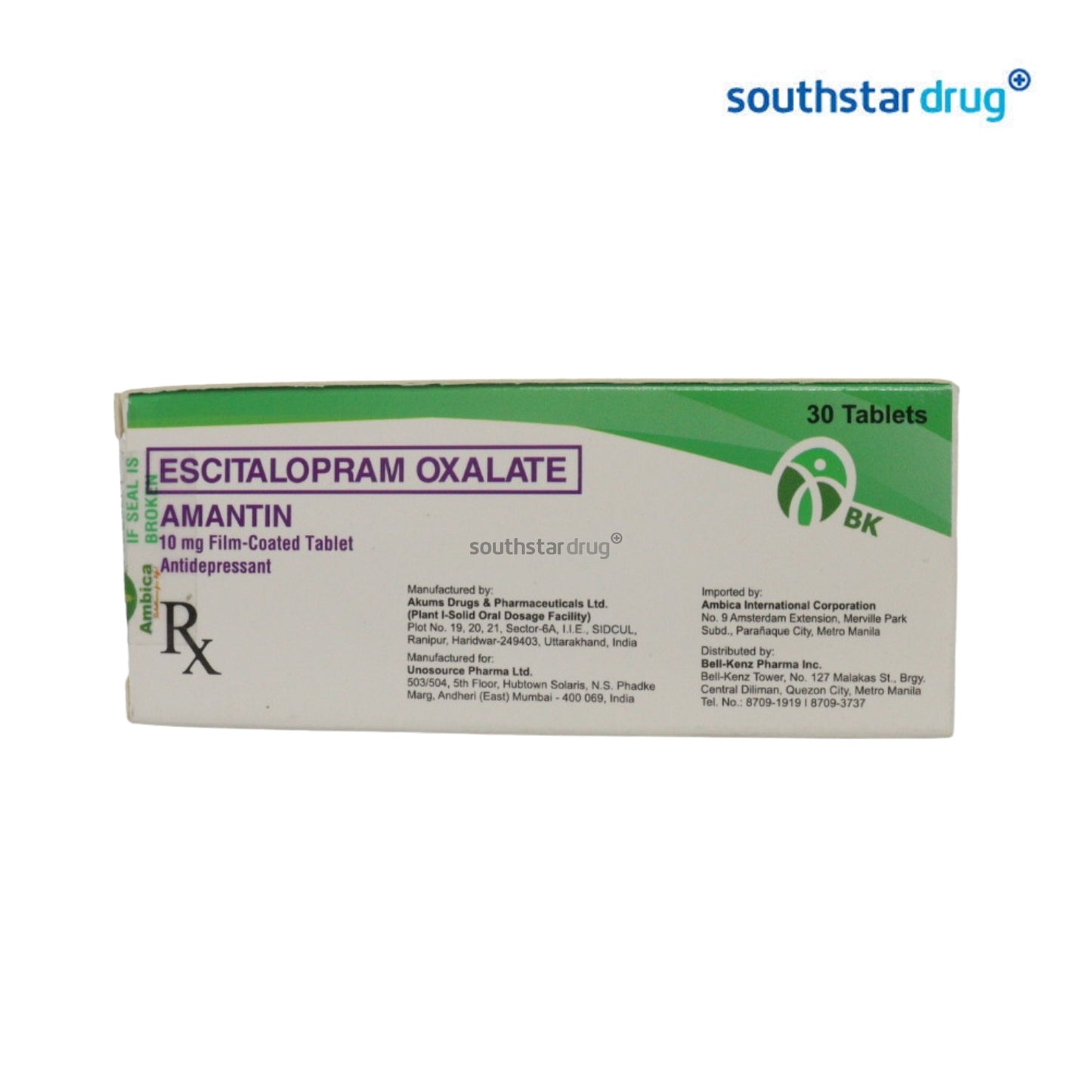 Rx: Amantin 10mg Tablet