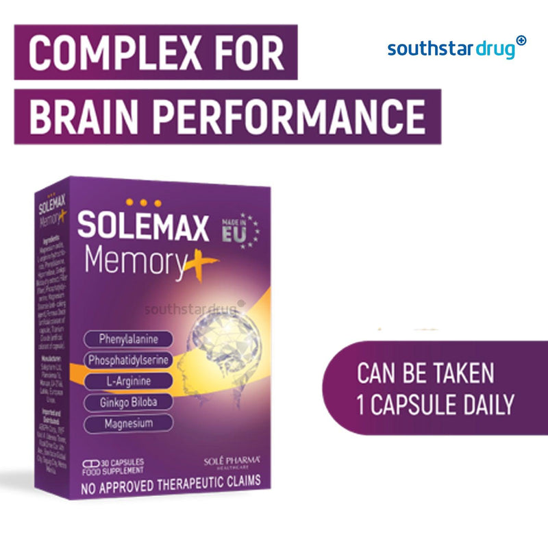Solemax Memory+ Capsule - 15s - Southstar Drug