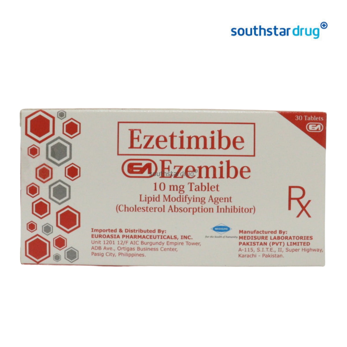 Rx: Ezemibe 10mg Tablet